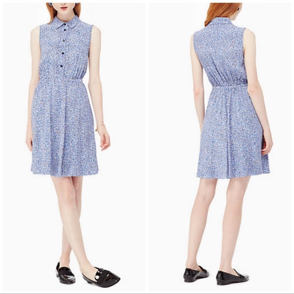 Kate Spade size M petals sleeveless shirt dress